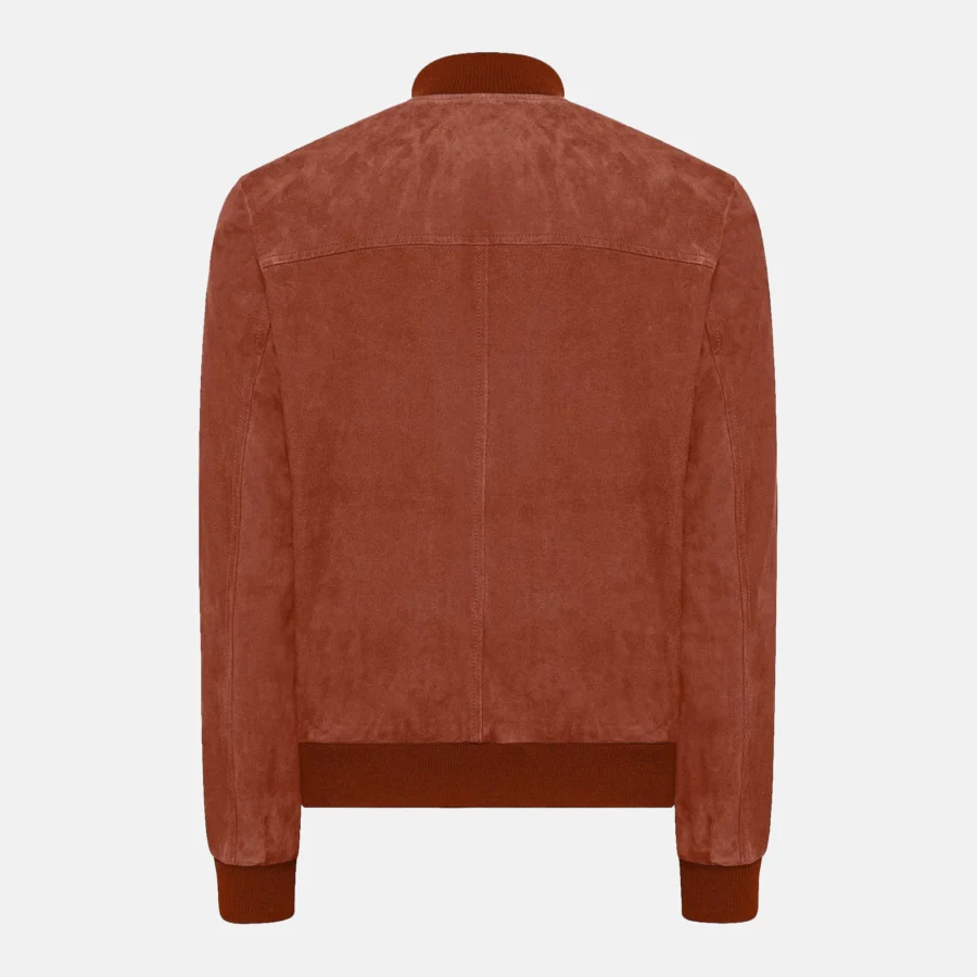 Brandon Men’s Brown A-1 Bomber Suede Leather Jacket