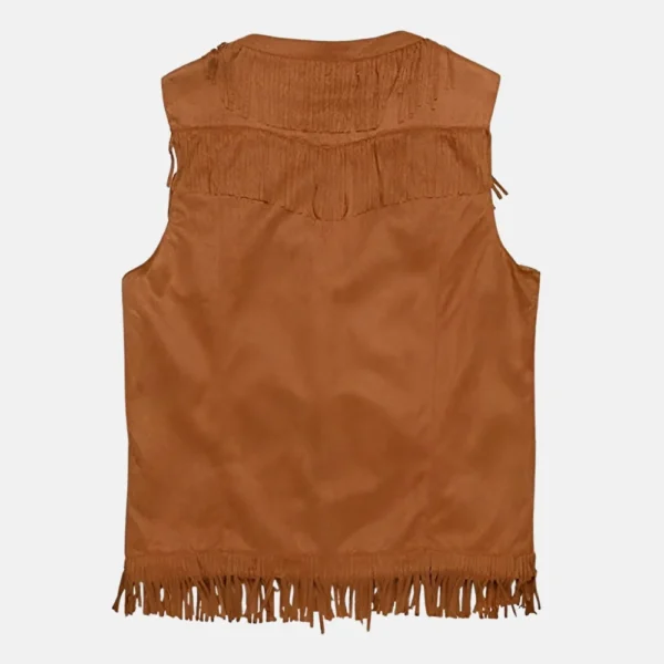 Levi Men’s Brown Suede Leather Fringe Vest for Western Look
