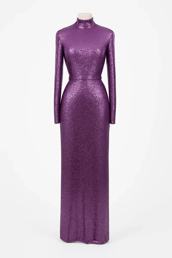 Euphoria Maddy Perez Se­quin Pur­ple Mer­maid Gown