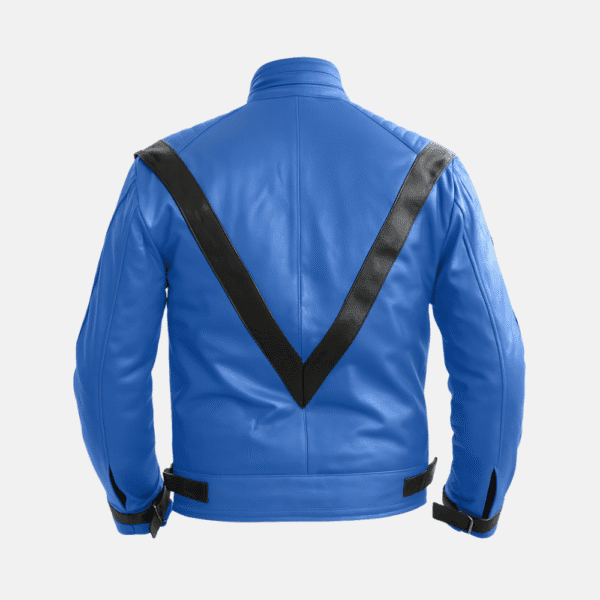 Michael Jackson Thriller Blue Leather Jacket