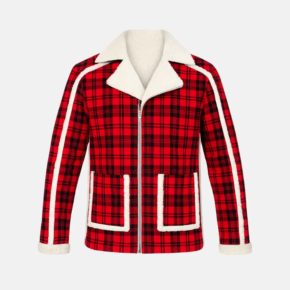 Deadpool Ryan Reynolds Wade Wilson Red Shearling Jacket