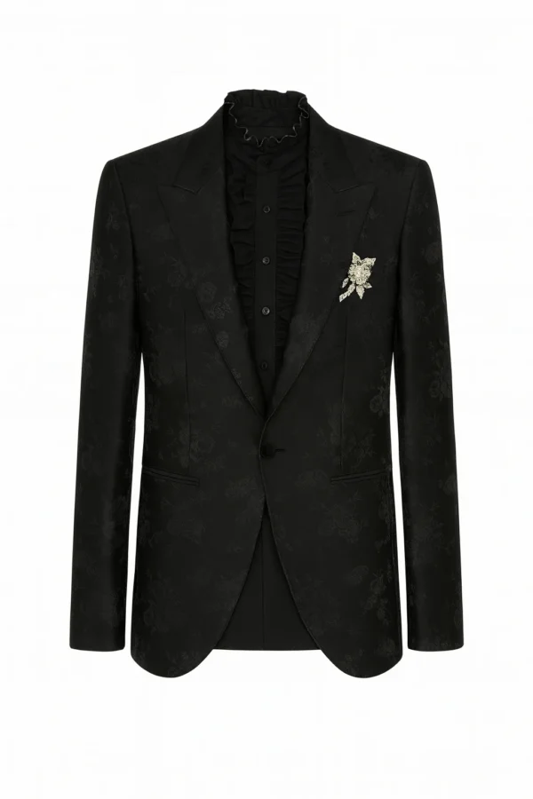 Euphoria Dominic Fike Black Floral Blazer