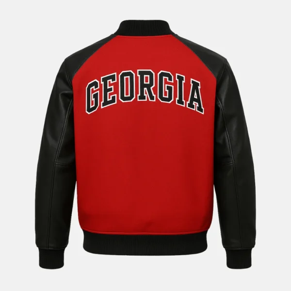 Georgia Red and Black Letterman Jacket