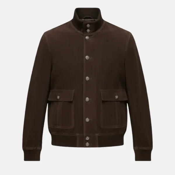 Laurent Lafitte Mens Suede Leather Jacket