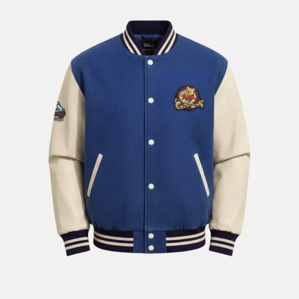 90s Xxxtentacion Winnie The Pooh Denim Varsity Jacket