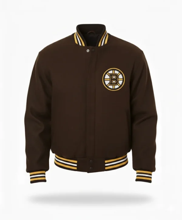 Boston Black Wool Bomber Jacket