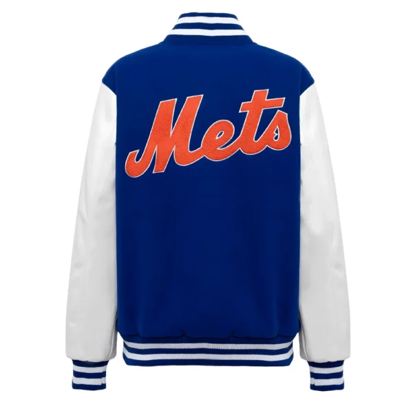 New York Wordmark Blue Mets Varsity Jacket