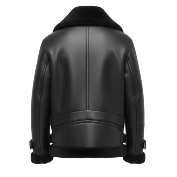 Lisa Women's Black B-3 Bomber Leather Jacket