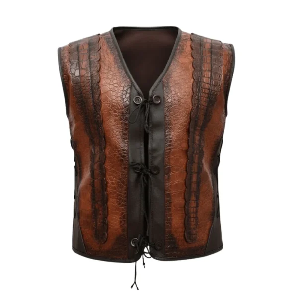 Dundee Crocodile Leather Vest