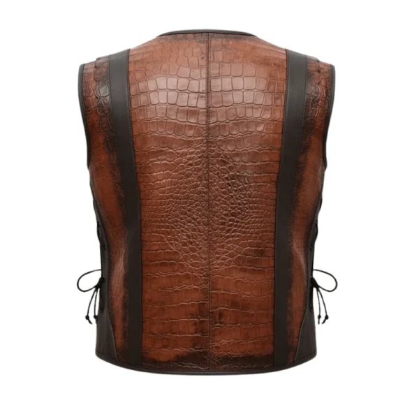 Dundee Crocodile Leather Vest