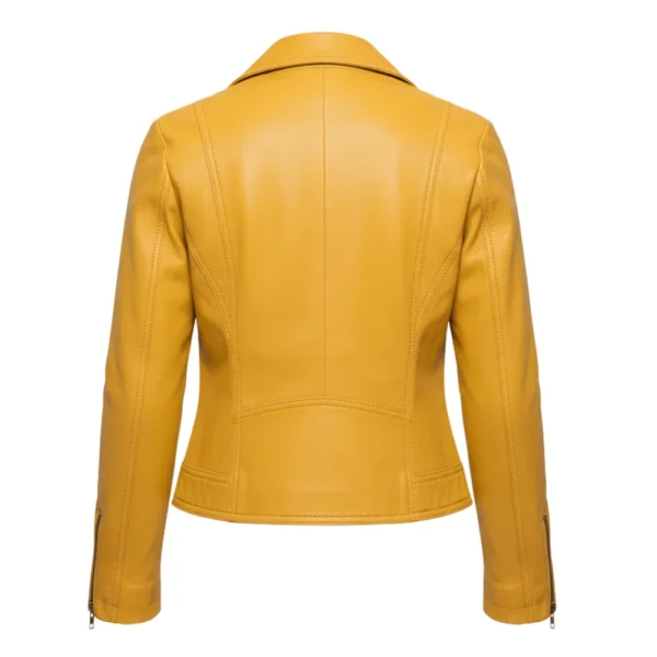 Pluribus Rhea Seehorn Yellow Leather Jacket