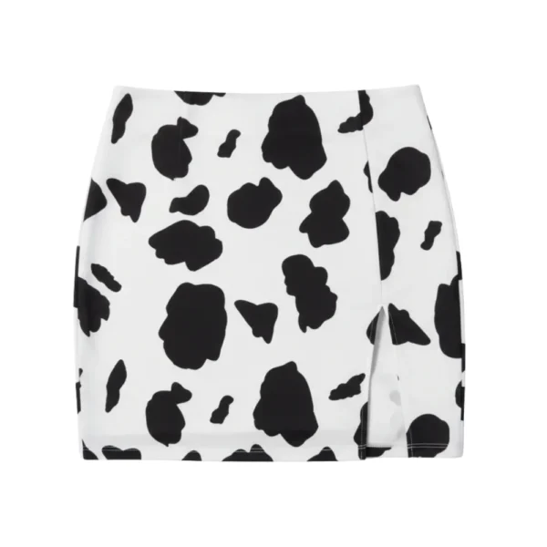 Euphoria Cassie Howard Cow Print Bodycon Wrap Mini Skirt