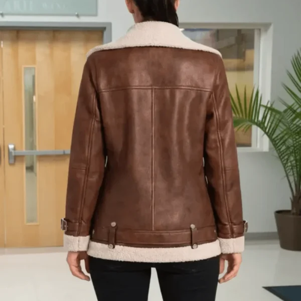 General Hospital Eden McCoy Brown Aviator Jacket