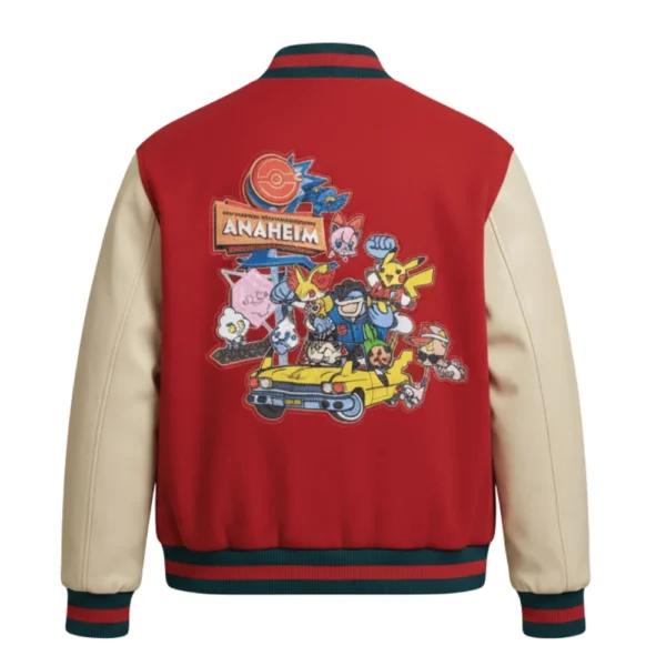 Pokemon World Championships Pikachu Red Varsity Jacket