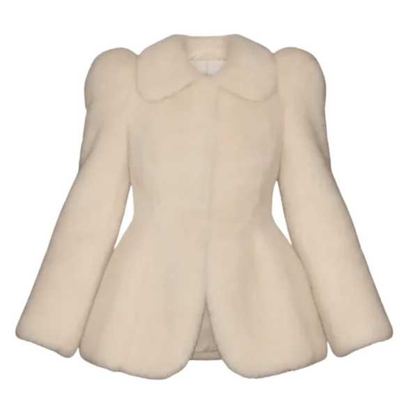 Kendall Jenner Off white Fur Coat