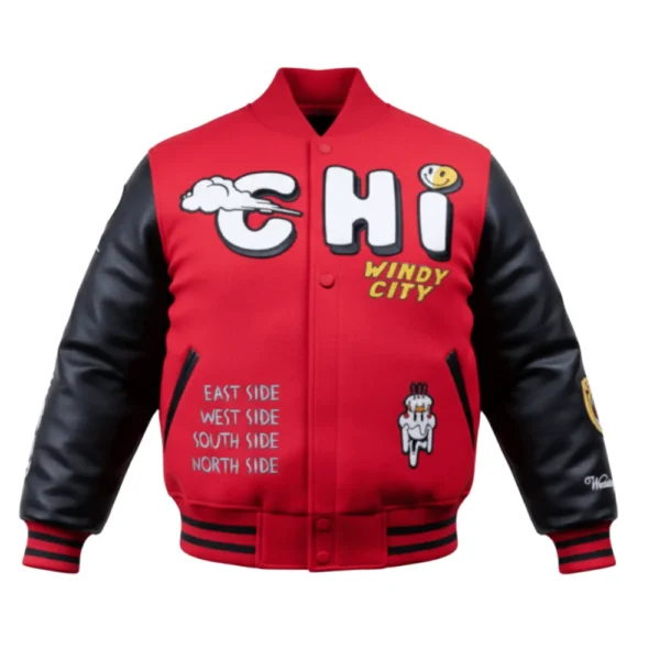 Chicago Windy City Red Varsity Jacket
