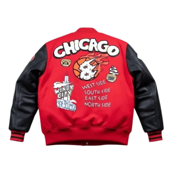 Chicago Windy City Red Varsity Jacket