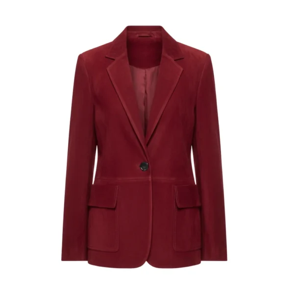 Kendall Jenner Red Suede Blazer