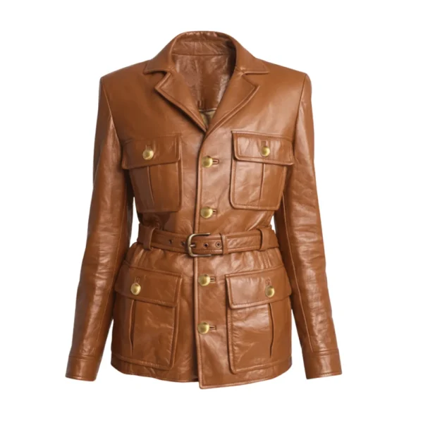 Cate Blanchett Black Bag Leather Jacket