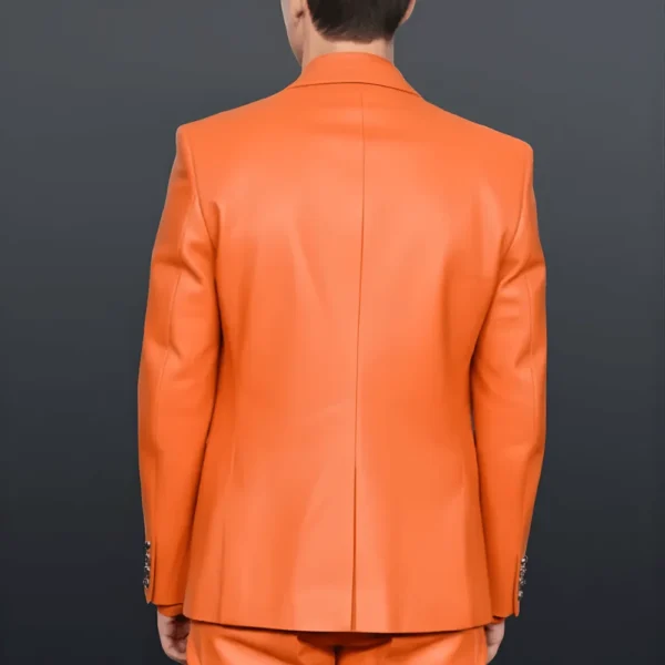 Marty Supreme L.A. Premiere Timothee Chalamet Orange Blazer