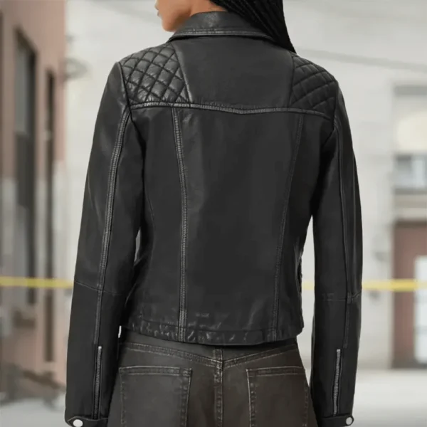 Mercy Kali Reis Black Leather Double Rider Jacket