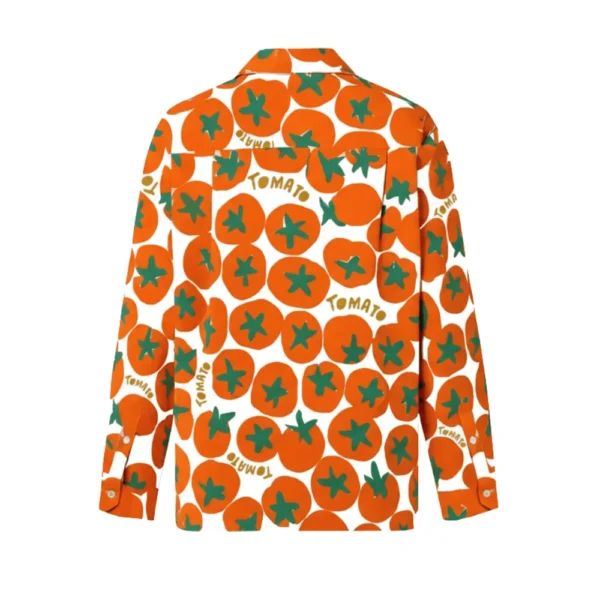 The Great British Bake Off Noel Fielding Tomato Printed Orange Shirt