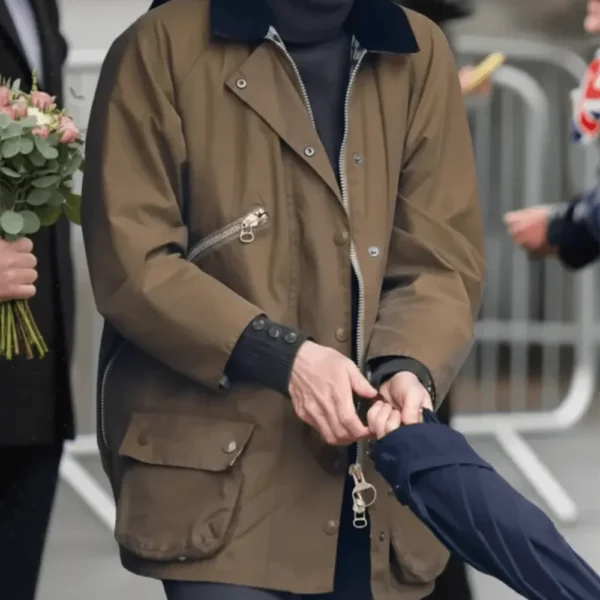 Kate Middleton Brown Cotton Jacket
