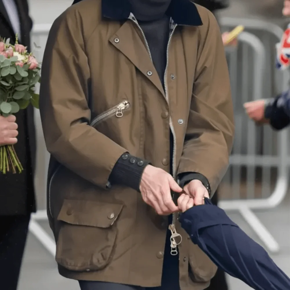 Kate Middleton Brown Cotton Jacket
