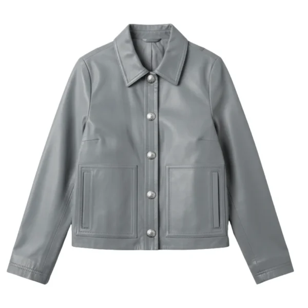 Law & Order Special Victims Unit Mariska Hargitay Grey Leather Jacket