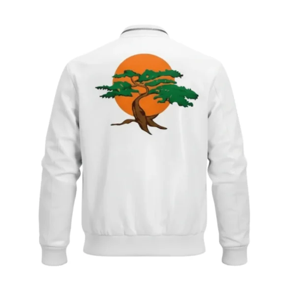 The Karate Kid Miyagi Do White Leather Jacket
