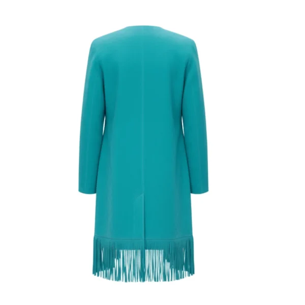 Reba McEntire The Voice S28 Blue Fringe Coat