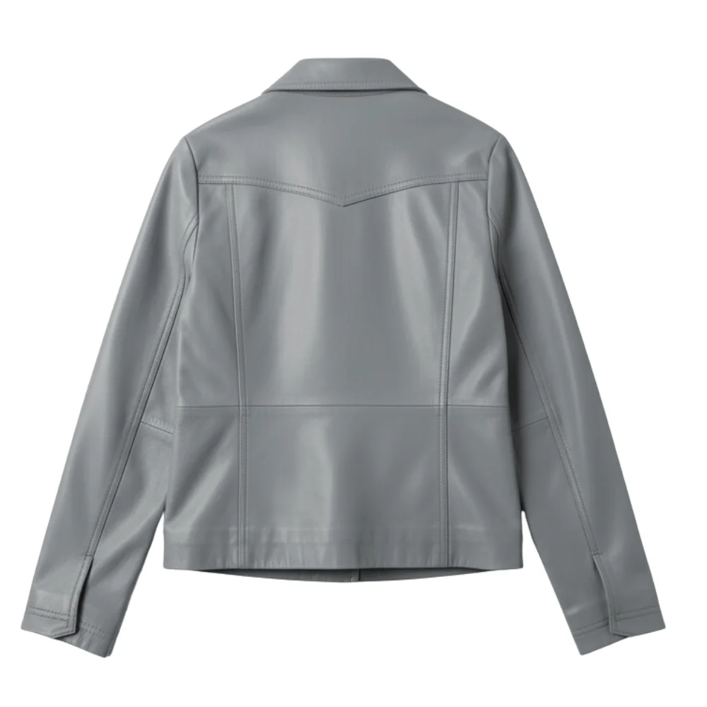 Law & Order Special Victims Unit Mariska Hargitay Grey Leather Jacket