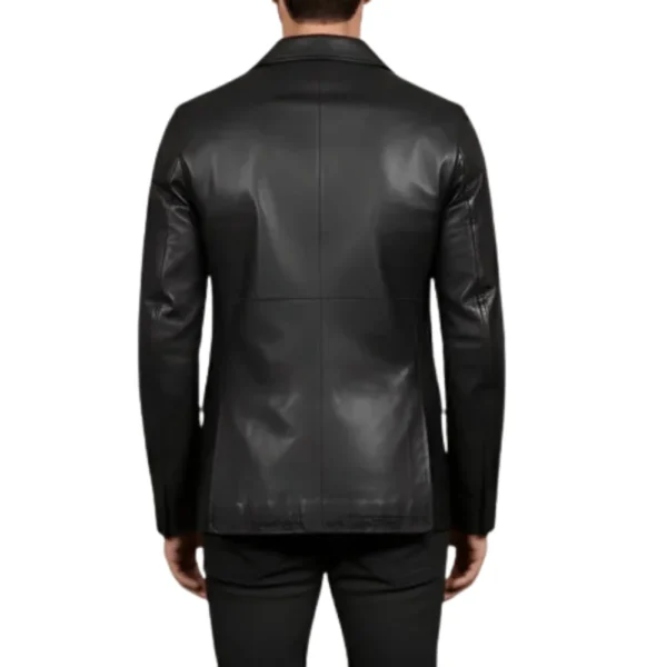 Dean Men’s Black Vintage Leather Blazer