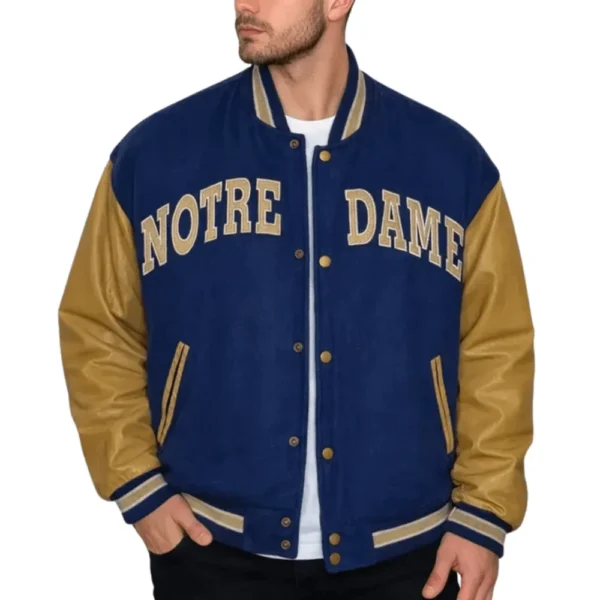 Notre Dame Blue Varsity Jacket