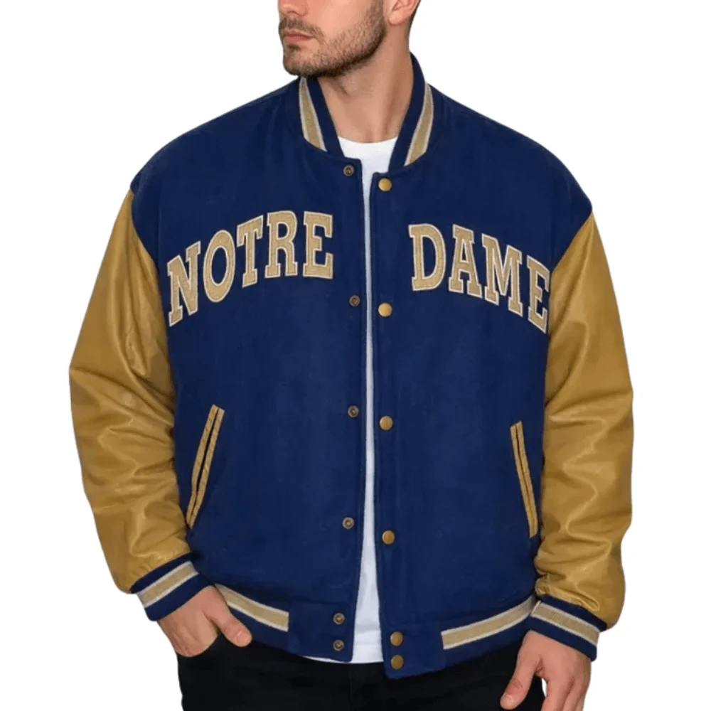 Notre Dame Blue Varsity Jacket