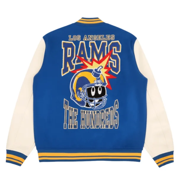 Men's The Hundreds x Los Angeles Rams Blue Varsity Jacket