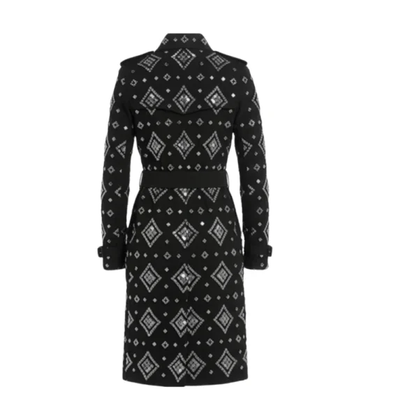 The Today Show Savannah Guthrie Embellished Black Coat