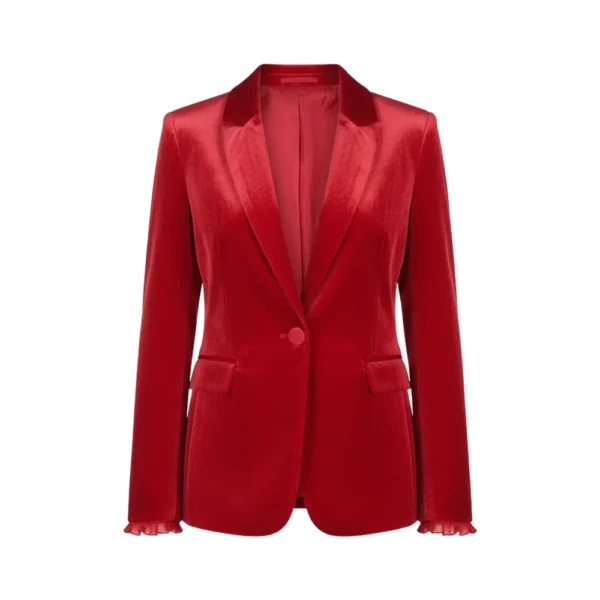 Sarah Reeves Red Velvet Blazer
