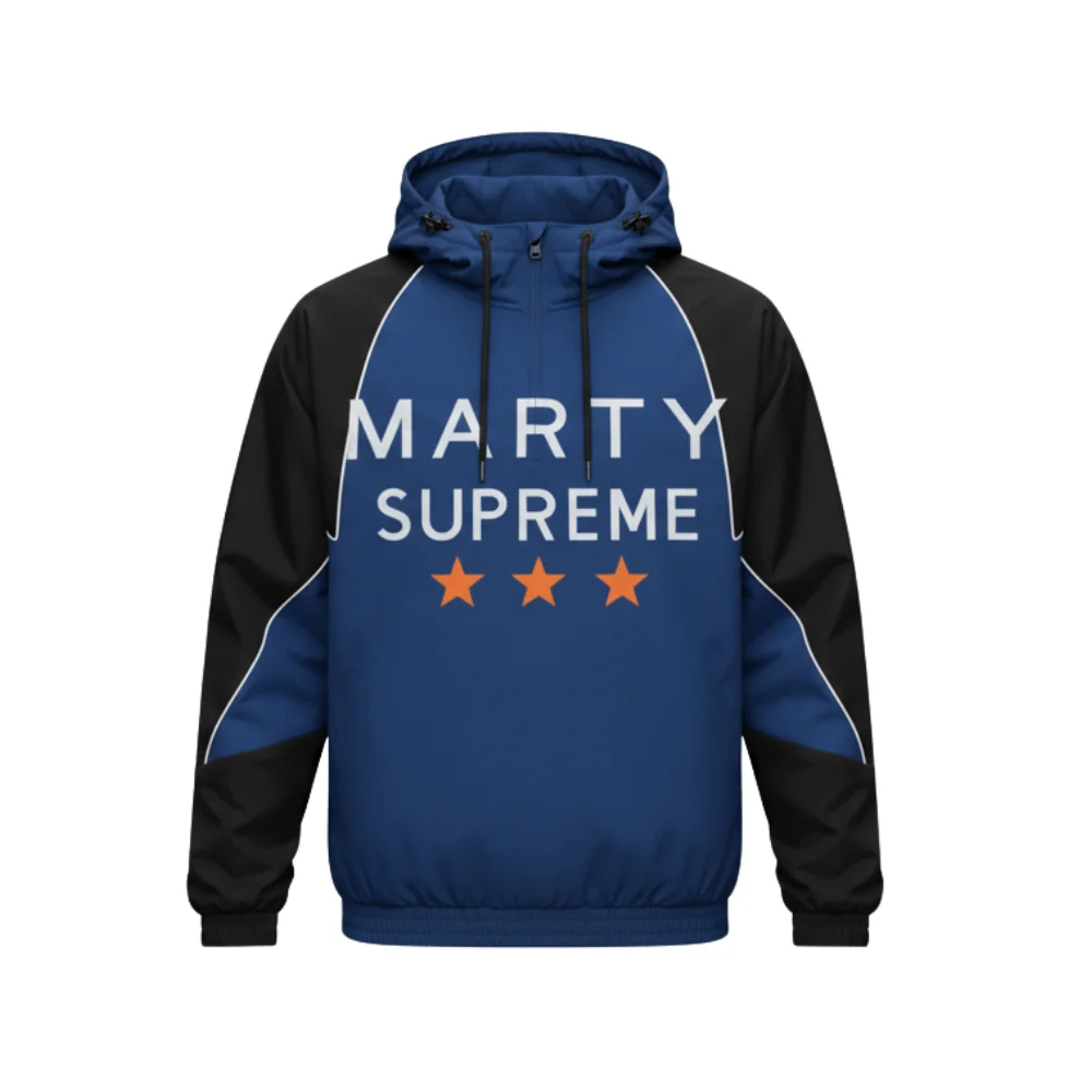 Marty Supreme Timothée Chalamet Blue Hooded Jacket