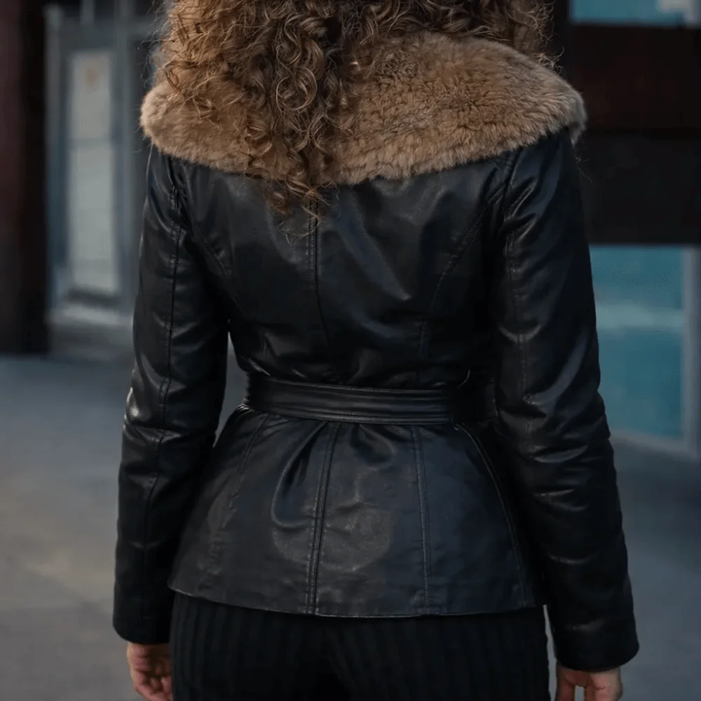 Ponies Haley Lu Richardson Black Leather Jacket