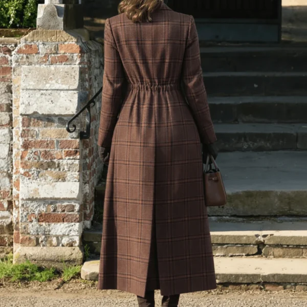 Kate Middleton Brown Plaid Coat