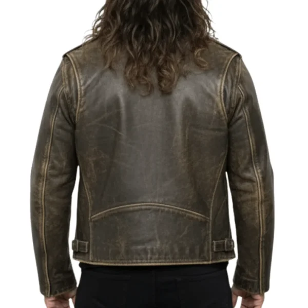 The Wrecking Crew Jason Momoa Distressed Brown Leather Jacket